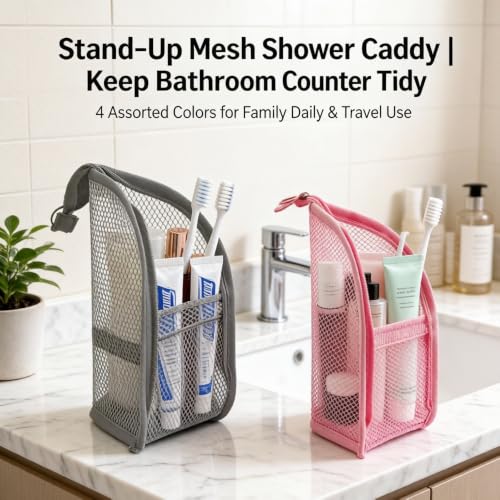 Standing Toiletry Bag Set - 4 Pack Waterproof Travel Pouches