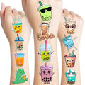 96 PCS Boba Tea Temporary Tattoos for Kids - Party Favors