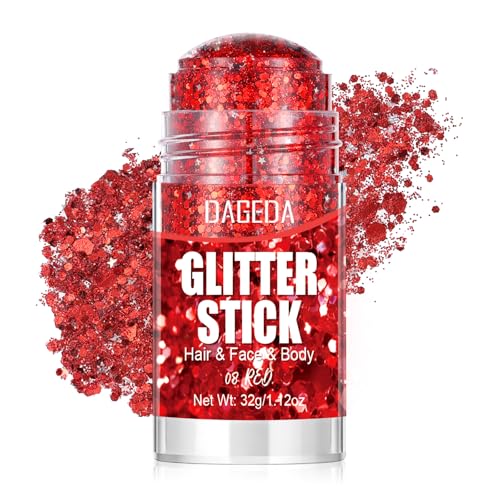 Red Glitter Stick - Face Body Makeup, 32g