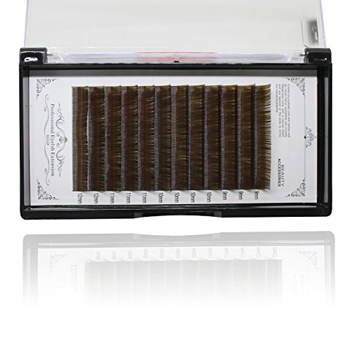 C Curl 0.10mm False Lashes 11mm Dark Brown Individual Lashes