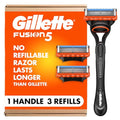 Gillette Fusion5 Men's Razor with 5 Blades & Refills, Long-Lasting Shave