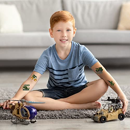 144 Camouflage Temporary Tattoos Military Party Favors