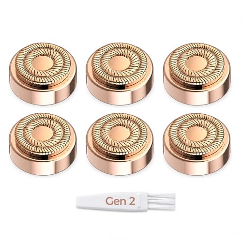 6 Pack Replacement Heads for Flawless Generation 2 Facial Hair Remover - Double Halo Blades