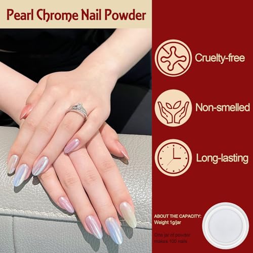 Artdone Chrome Nail Powder 16 Jars - Mirror & Holographic