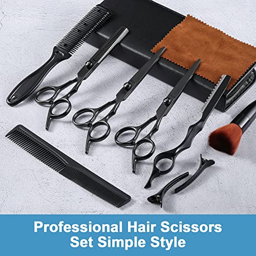 Professional Hair Scissors Set - Stainless Steel Barber Shears & Thinning Tools
