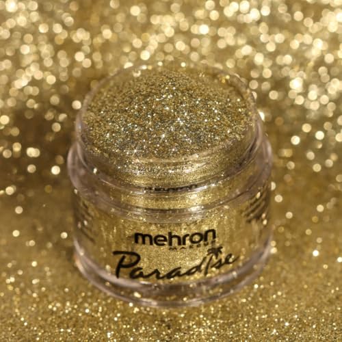 Mehron Paradise AQ Glitter Face & Body Paint Gold .25oz