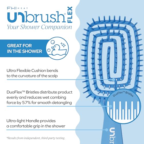FHI Heat UNbrush Flex Detangling Brush - Pain-Free Tangle Remover