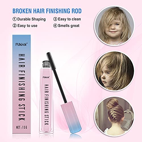 FUNAN Hair Finishing Stick 2 Pack - Flyaway Hair Tamer Wand