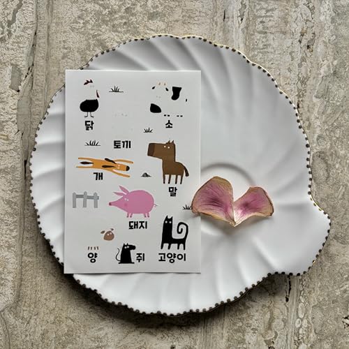 Korean Learning Temporary Tattoos for Kids