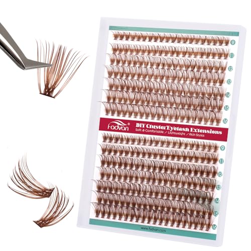 Brown Lash Clusters 280PCS - 30D+40D Volume Wispy Eyelash Extensions