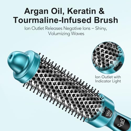 Farery 1.5 Inch Ceramic Curling Iron & Volumizing Styling Brush