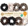 Yanibest 8pc Satin Scrunchies – No Crease Hair Ties for All Hair
