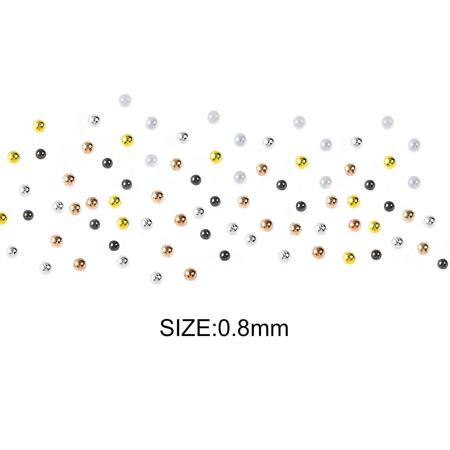 Metal nail art beads nail art pearls 3D nail art design decorative mini bead balls caviar nails nail art mini beads micro bead DIY craft