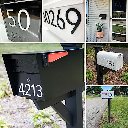 Discovered Designs – Premium Individual 3D Acrylic Mailbox Number – Self Stick – Long Lasting – Weatherproof – Made in USA (Black 3 inch, Number 9)