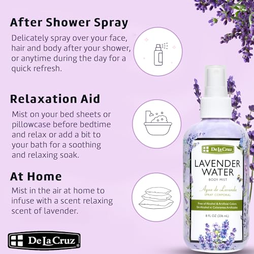 De La Cruz Lavender Body Mist Spray - 8 fl oz
