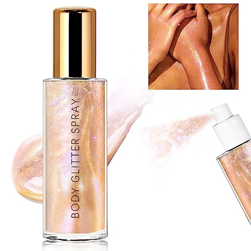 HOSAILY Body Glitter Spray Rose Gold – Holographic Shimmer