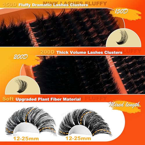 Lash Clusters 12-24mm Mega Volume Eyelash Extensions 224pc