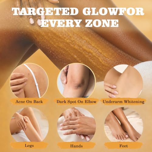 Turmeric Body Scrub with Sea Salt - Gentle Exfoliating Cleanser, 9.8 oz