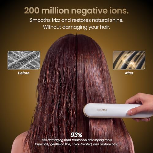 Flown Go Brush MAX - Cordless Ionic Hair Brush with USB-C