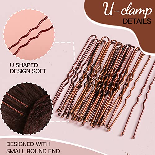 Brown Hair Net & U-Pins Set (20 Nets + 40 Pins)