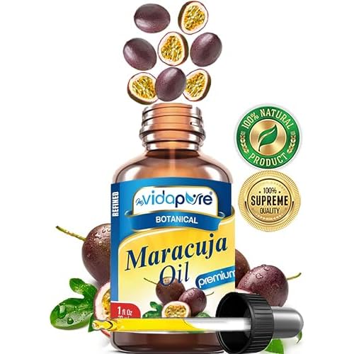 MYVIDAPURE MARACUJA OIL Passion Fruit WILD GROWTH. 100% PURE for Skin, Face, Hair, Lip and Nail Care. (0.5 Fl Oz)