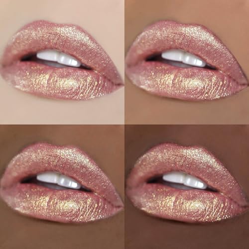 FOCALLURE Pink Glitter Lipstick - Long-Lasting Shimmer