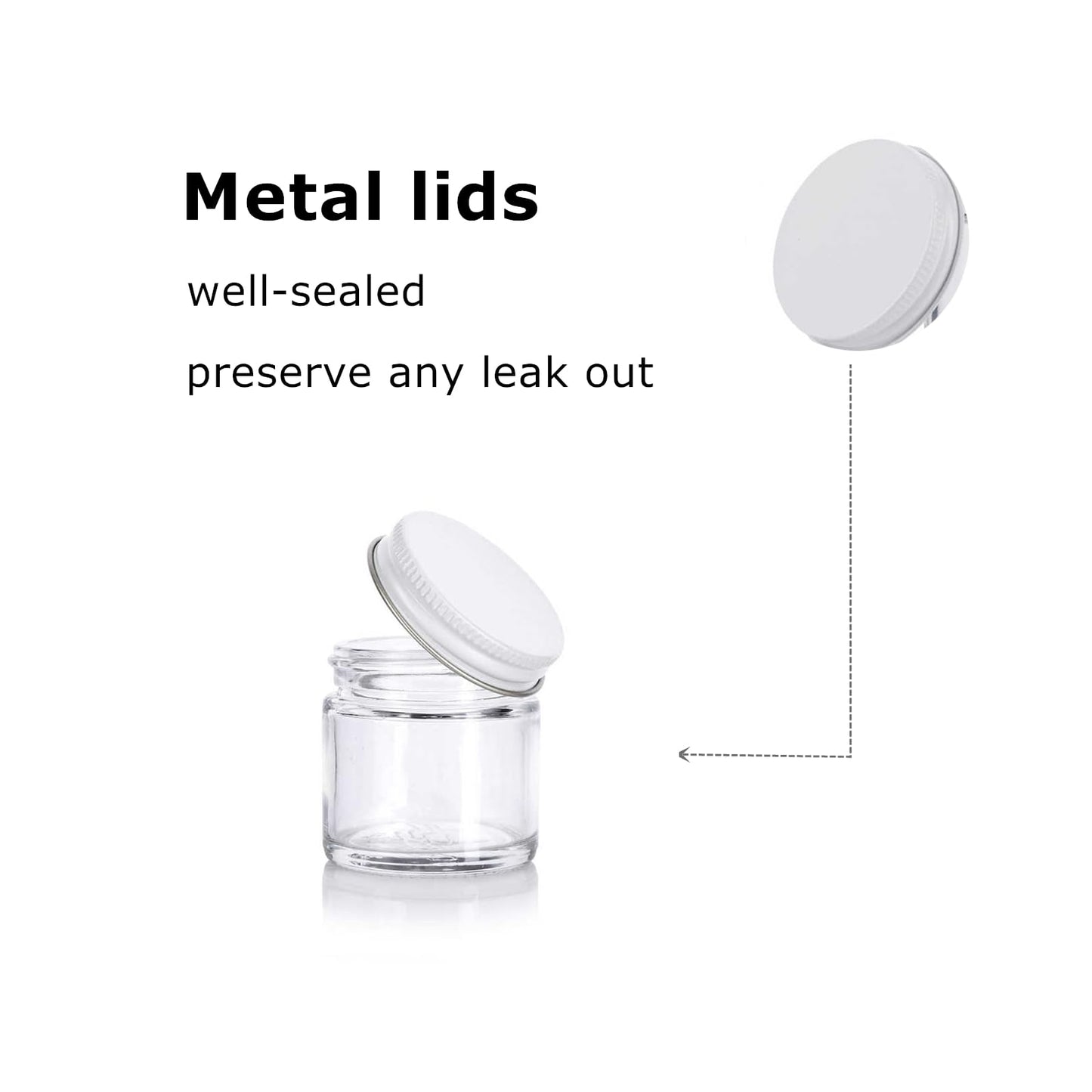 Zentriqlla 30 Pack 2oz Glass Jars with Lids, BPA-Free Round Clear Glass Containers for Spices, Crafts, Ointments, Leakproof Food Storage Mason Canning Jars for Cosmetics Jello, Balm, Wedding Favor