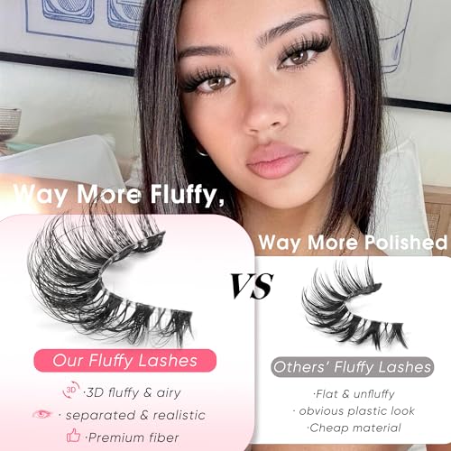 Faux Mink False Lashes 16MM - Natural Wispy Cat Eye (7 Pairs)