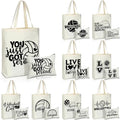18 Pcs Volleyball Basketball Gifts for Women Cosmetic Bag Canvas Tote Bags Set for Teen Makeup Travel Players Teams(Volleyball)