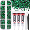 Dark Green Flatback Rhinestones with B7000 Glue for Crafts