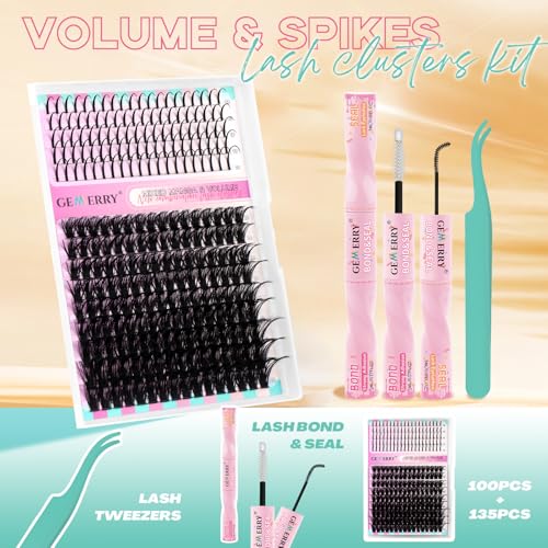 Lash Clusters Kit 80D-100D 12-21mm Wispy & Spiky