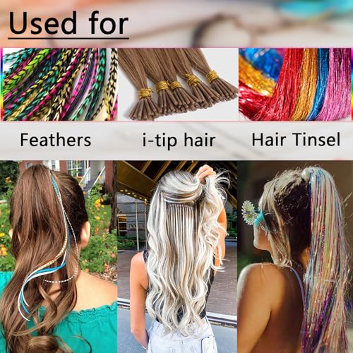 Black Hair Extension Microbeads Silicone Lined 5mm 1000pcs
