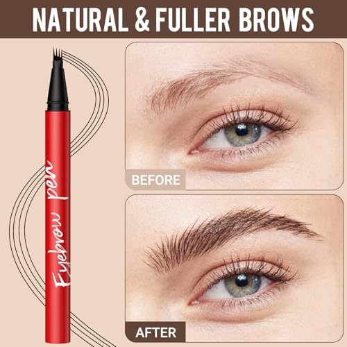 Vevivia Eyebrow Pencil 2 Pack - Waterproof Dark Brown