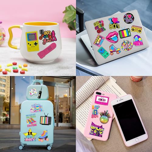 80s Temporary Tattoos 96 PCS Retro Party Favors for Kids