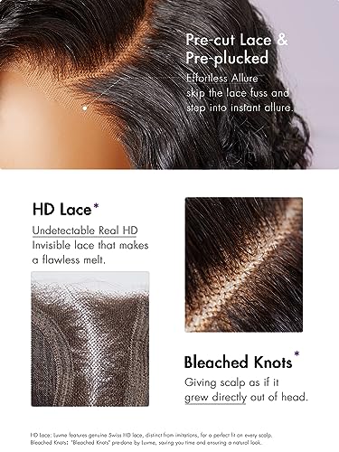 LUVME HAIR 8" Curly Glueless Wigs Human Hair Pre Cut/Plucked, Undetectable HD Lace Wig Ready to Go Lace Bob Wig Short Curly 180 Density