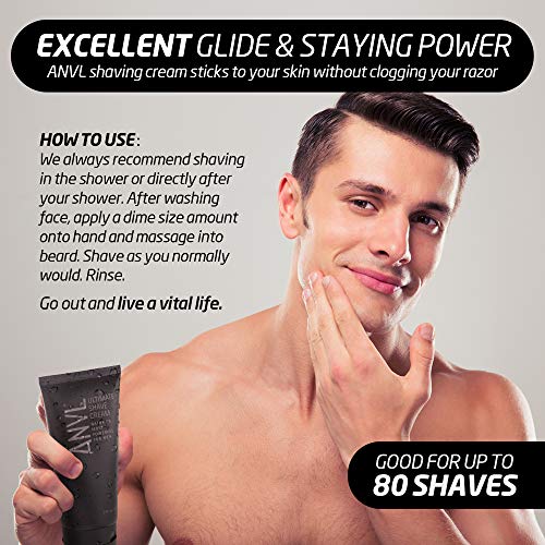 All Natural Shaving Cream for Men | Unscented, Organic & Alcohol-Free | Best for Sensitive, Dry, Oily, or Combination Skin | Zero Chemicals, Superior Smooth Shave | Made in USA | 6 oz