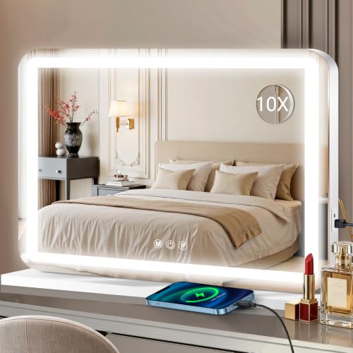 23" x 18" Lighted Vanity Mirror with 3 Color Dimmable LED