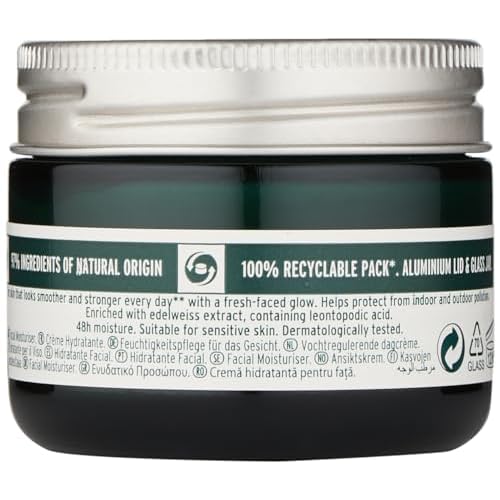 The Body Shop Edelweiss Intense Smoothing Cream ? Nourishing Day Cream ? Moisturizes and Hydrates Skin ? Vegan ? 50ml