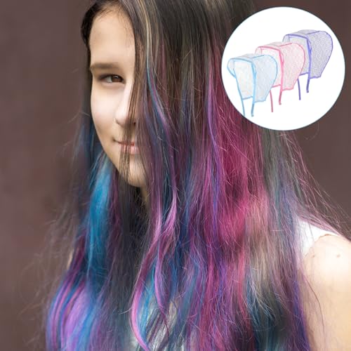 Hair Highlighting Kit with Caps, Crochet Hooks & Dye Brushes