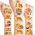 96 Tiger Temporary Tattoos for Kids | Jungle Party Favors