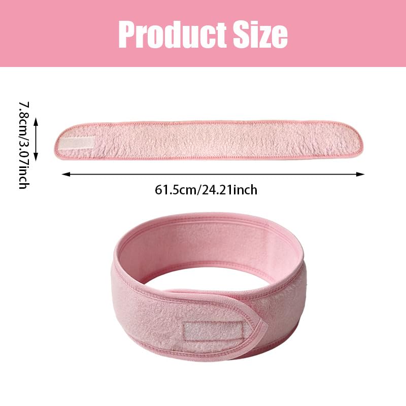 3-Pack Adjustable Terry Cloth Headband with Magic Tape