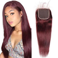 30 Inch Burgundy Lace Closure - 4x4 HD Transparent Human Hair