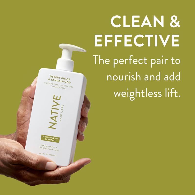 Native Desert Grass & Sandalwood Shampoo and Conditioner Contain