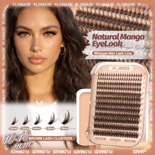 Brown Manga Lash Clusters - Wispy Eyelash Extensions 10-18MM