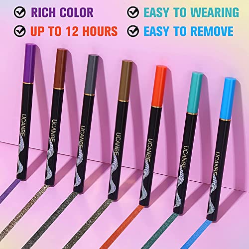 UCANBE 7-Color Shimmer Liquid Eyeliner Set | Waterproof