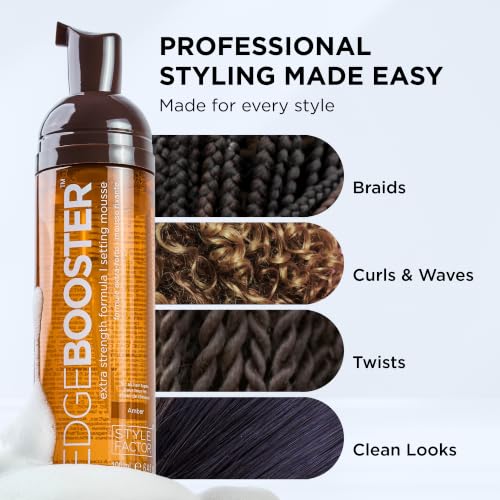 Style Factor EDGE BOOSTER Extra Strength Mousse for Curly Hair