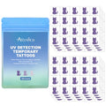 UV Detection Temporary Tattoos - 160 Count Sun Protection Reminder Stickers
