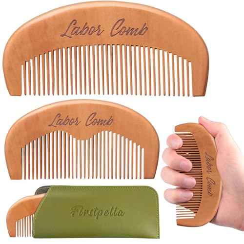 2Pcs Birthing Comb for Women Labor,Wooden Birth Labor Comb for Labor and Delivery Essentials,Natural Wood Combs for Labor Pain Relief,Labor Combs for Pregnant Women Pregnancy Contraction Moms