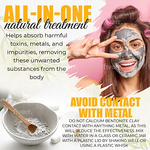 Calcium Bentonite Clay 10 Pounds - Healing Clay to Remove Environmental Toxins for a Whole Body Detox - Health & Beauty Clay from Perfect for Mask, Bath or Wrap.
