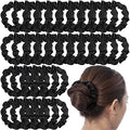 WILLBOND 30 Pcs Black Satin Hair Scrunchies for Women